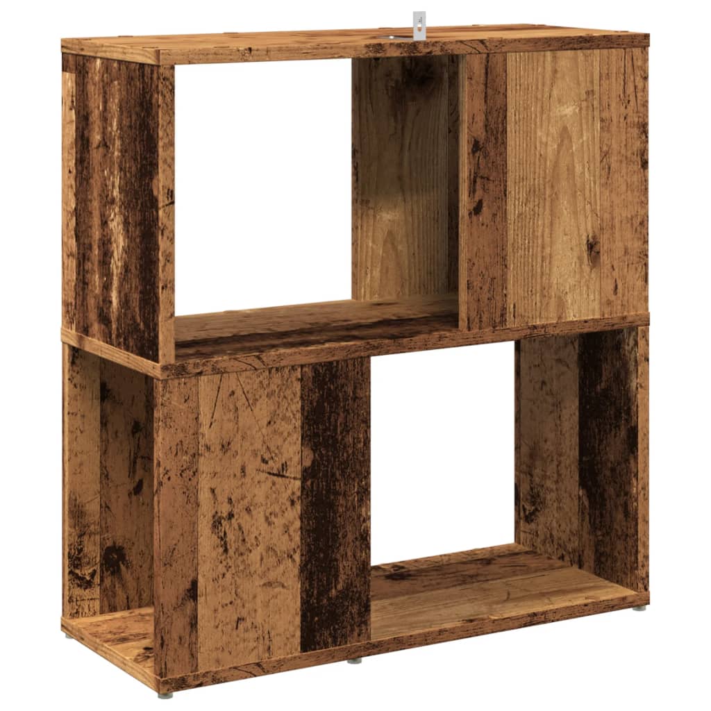 bogreol 60x24x63 cm konstrueret træ antikt træ