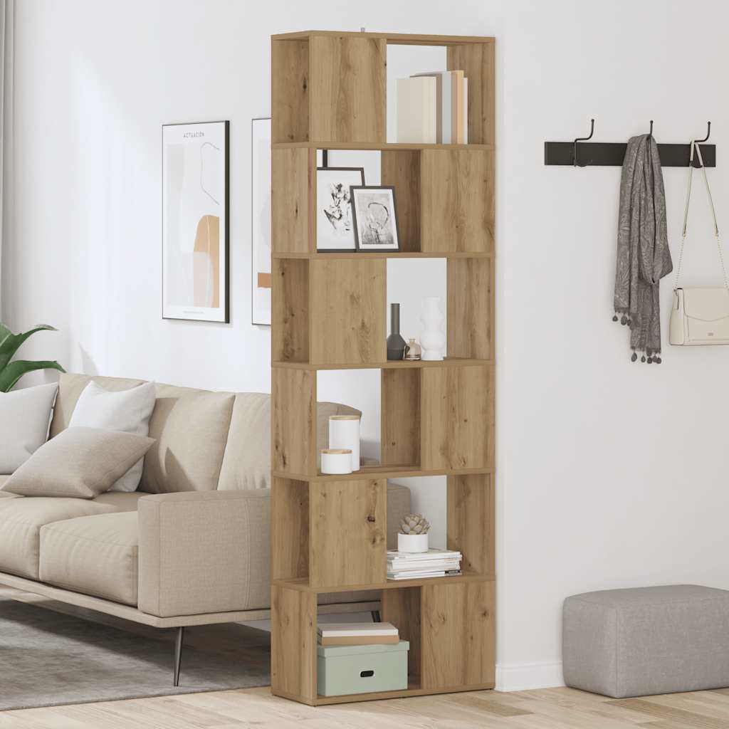 bogreol/rumdeler 60x24x186 cm kunsteg