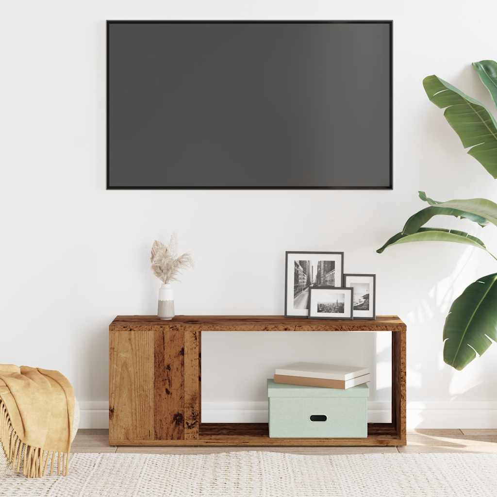 tv-bord 80x24x32 cm konstrueret træ antikt træ