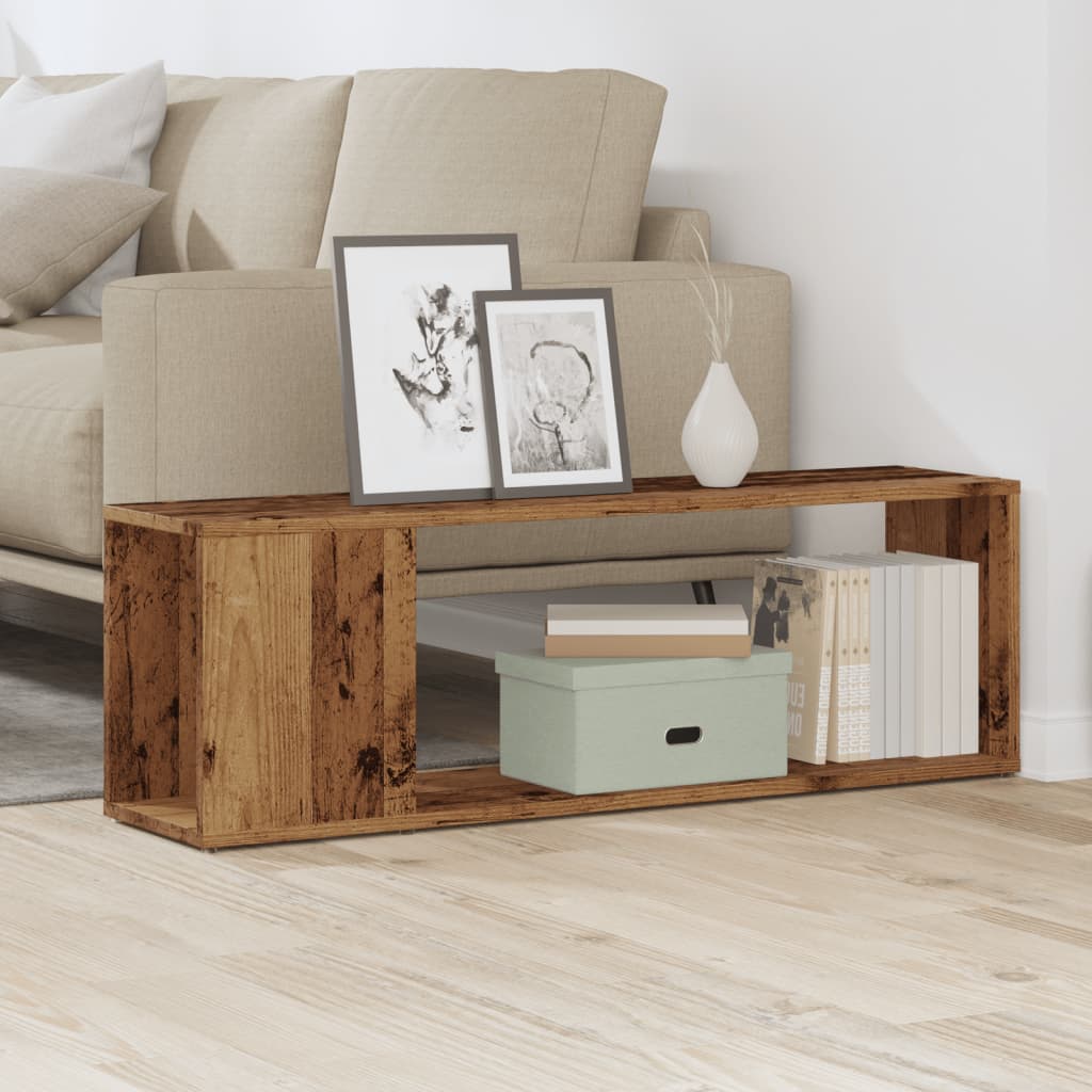 tv-bord 100x24x32 cm konstrueret træ antikt trælook