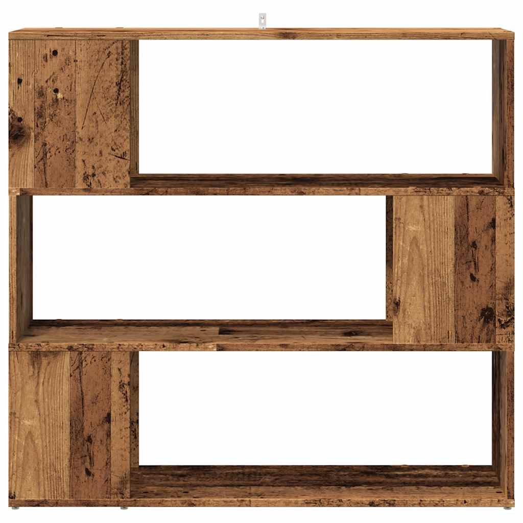 bogreol/rumdeler 100x24x94 cm antikt træ