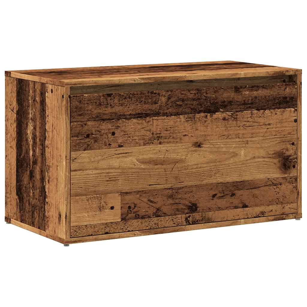 entrébænk 80x40x45 cm konstrueret træ gammelt trælook