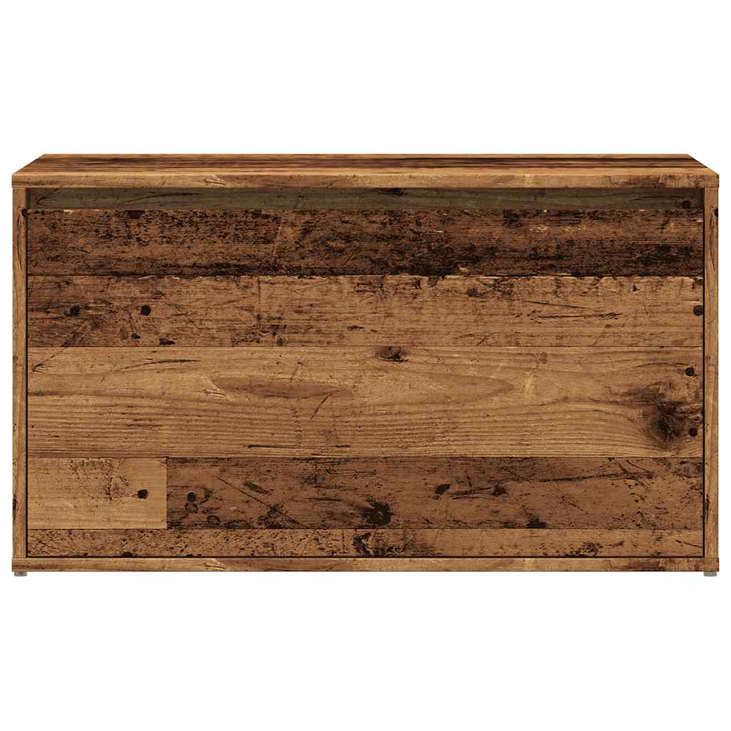 entrébænk 80x40x45 cm konstrueret træ gammelt trælook