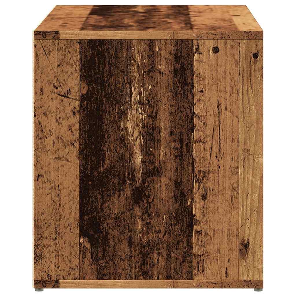 entrébænk 80x40x45 cm konstrueret træ gammelt trælook
