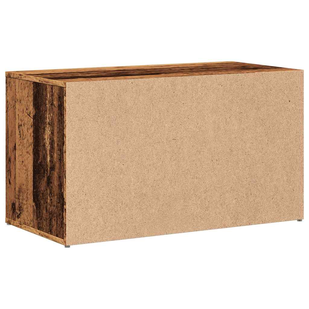 entrébænk 80x40x45 cm konstrueret træ gammelt trælook