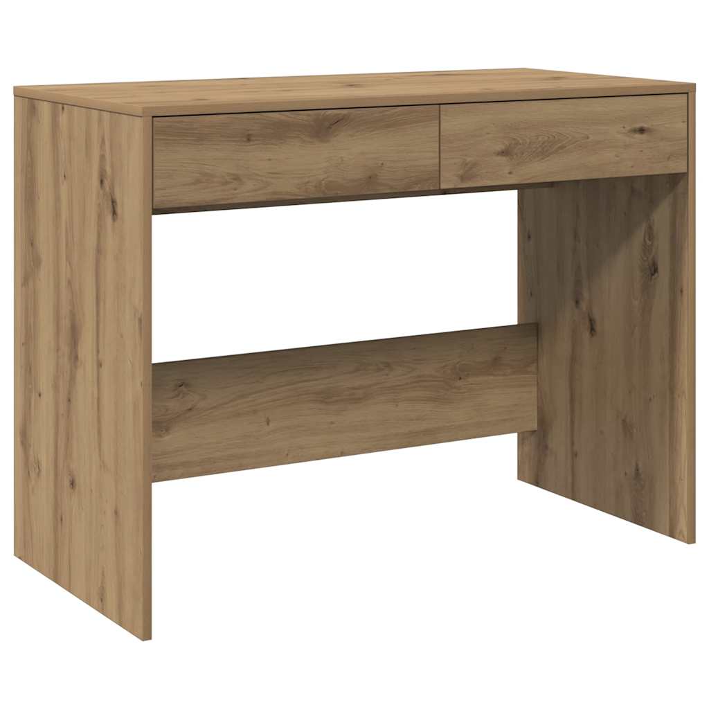 skrivebord 101x50x76,5 cm konstrueret træ kunsteg