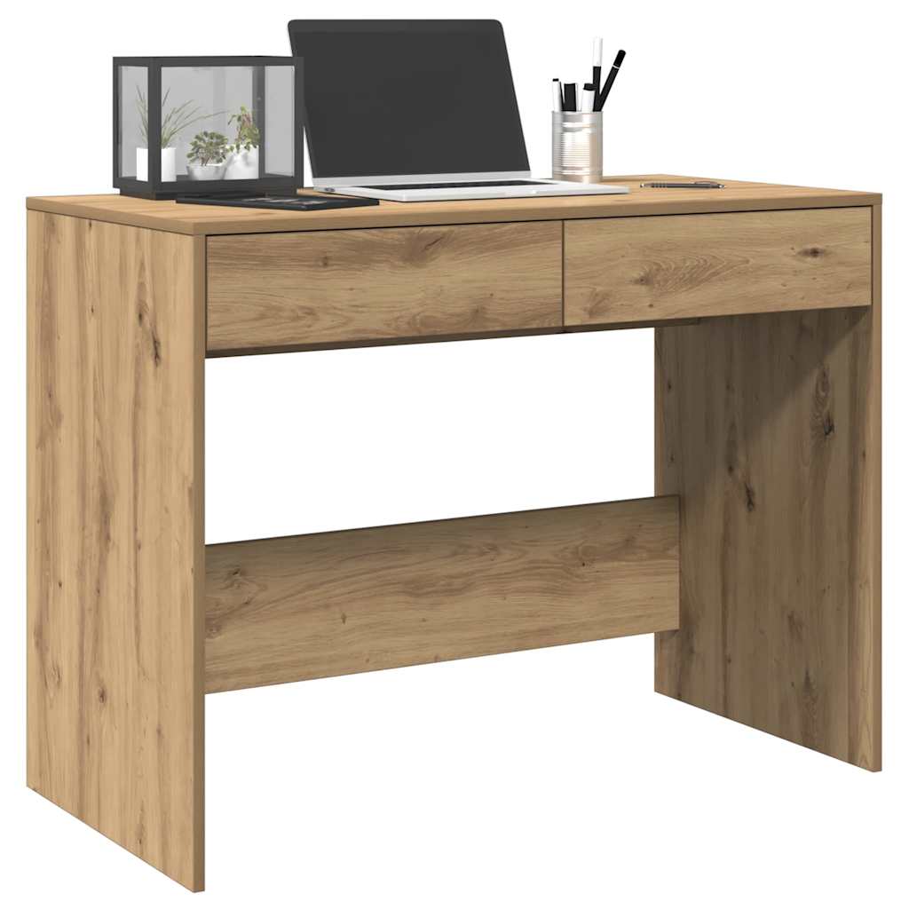 skrivebord 101x50x76,5 cm konstrueret træ kunsteg