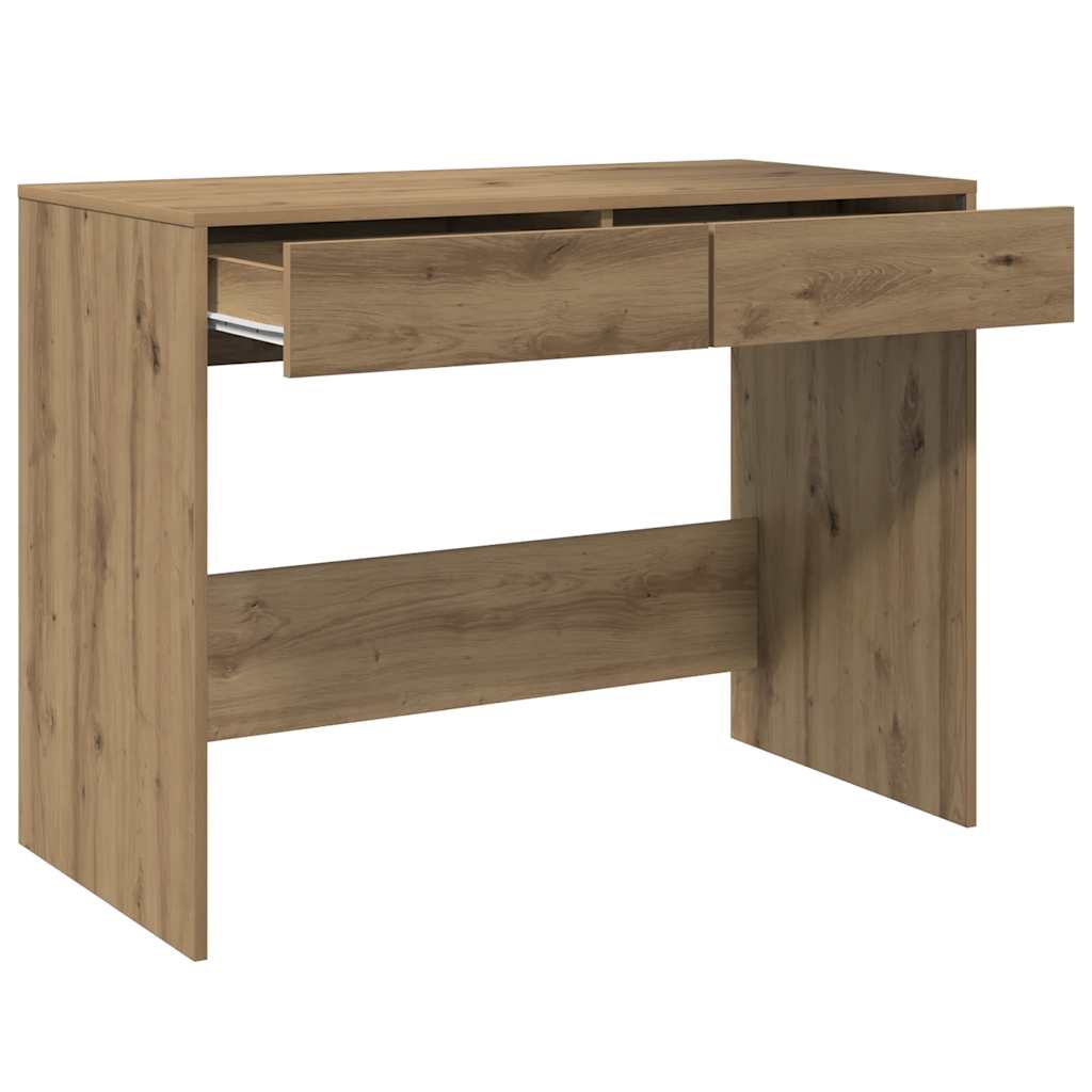skrivebord 101x50x76,5 cm konstrueret træ kunsteg