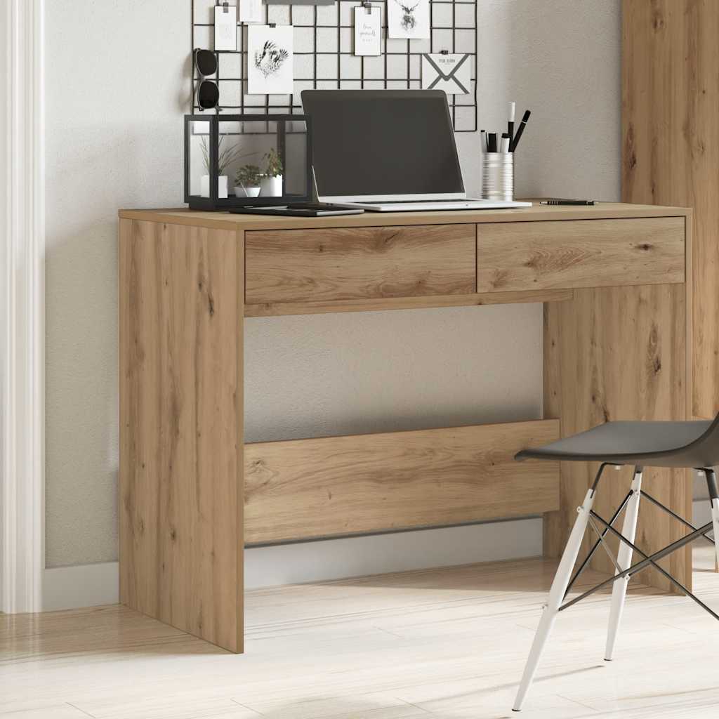 skrivebord 101x50x76,5 cm konstrueret træ kunsteg