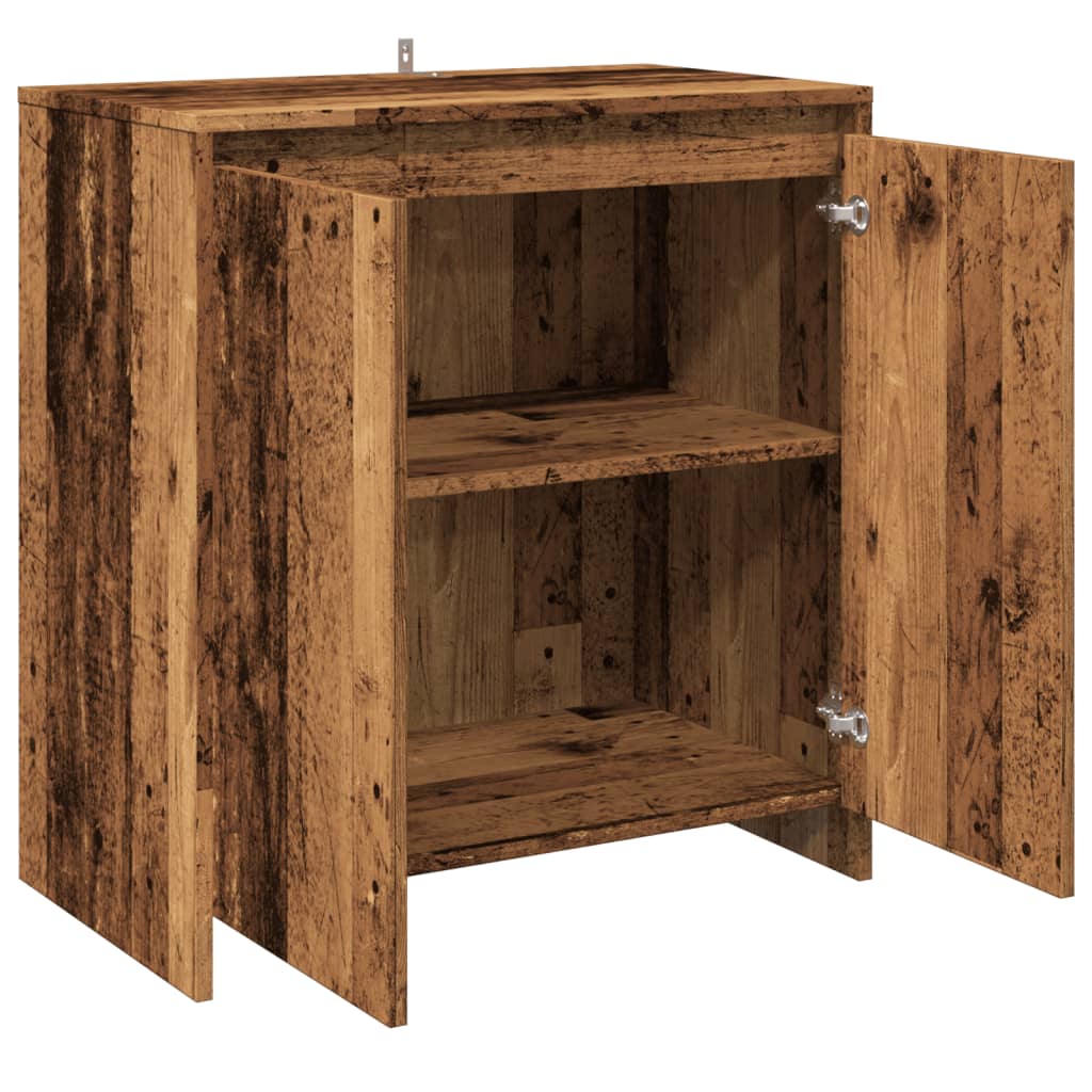 skænk 70x41x75 cm konstrueret træ antikt trælook