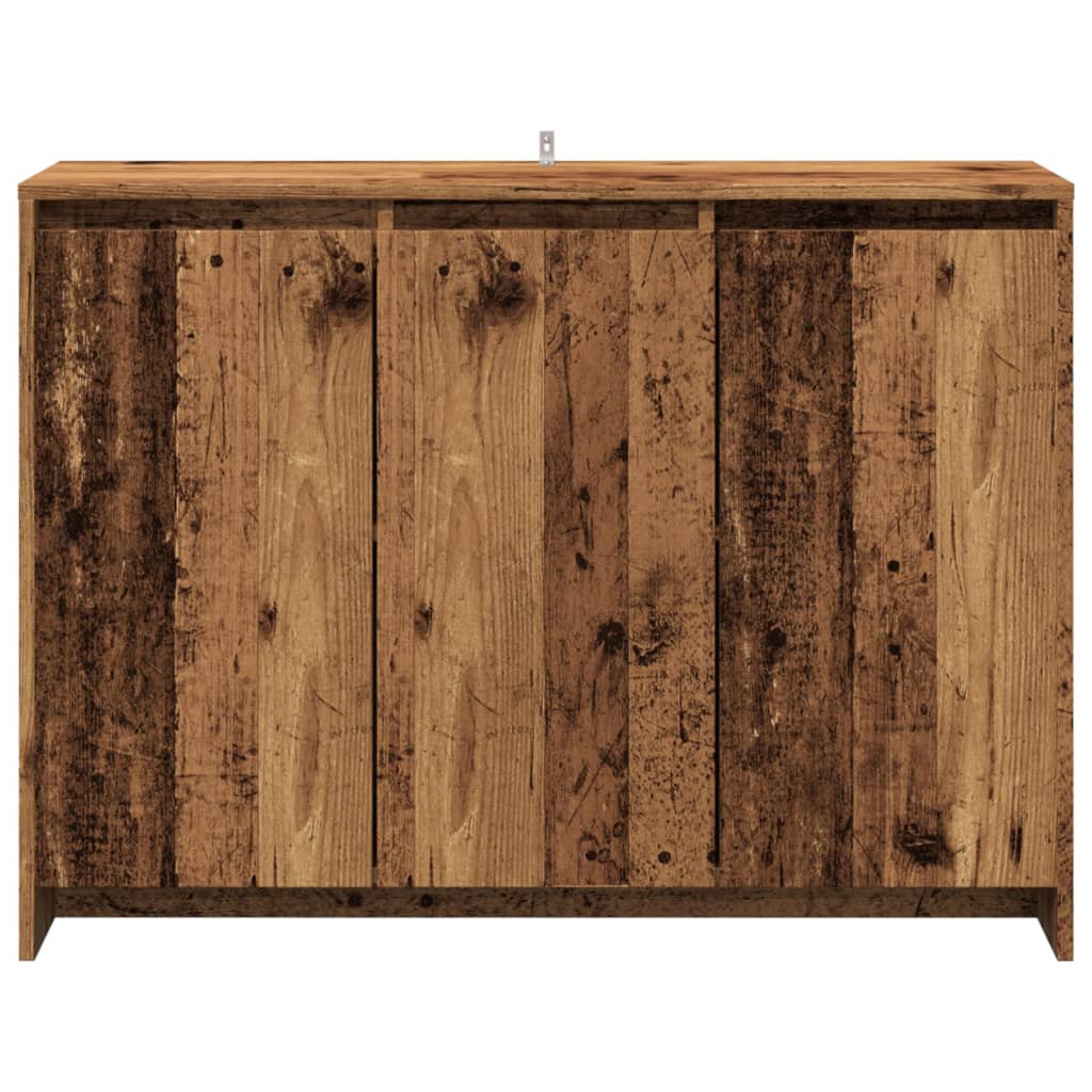 skænk 102x33x75 cm konstrueret træ antikt trælook