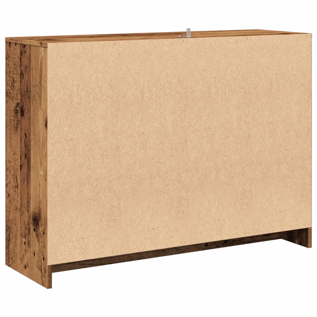 skænk 102x33x75 cm konstrueret træ antikt trælook