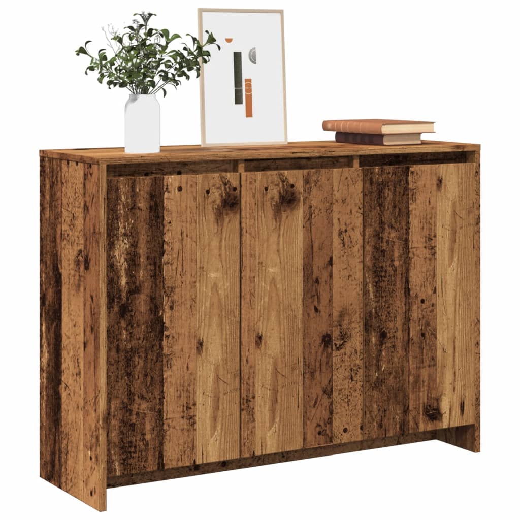 skænk 102x33x75 cm konstrueret træ antikt trælook