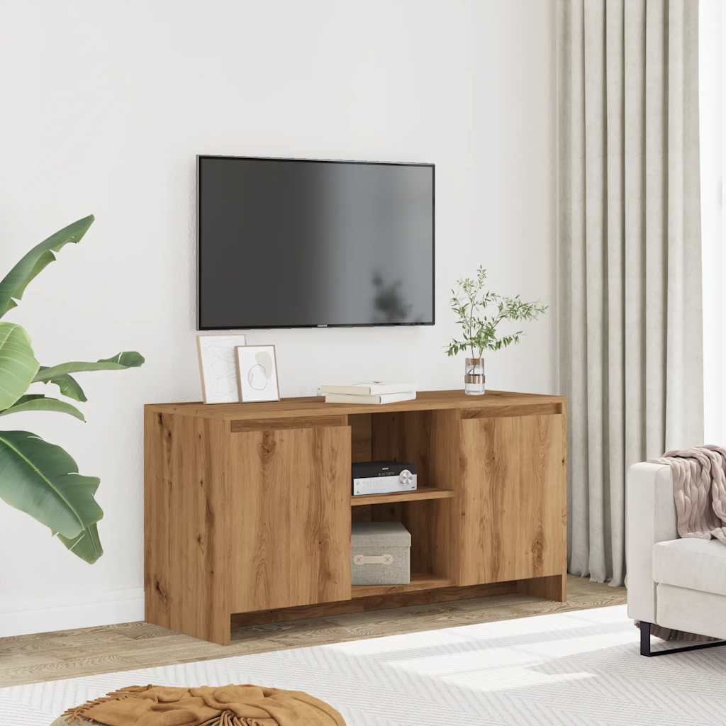 tv-bord 102x37,5x52,5 cm konstrueret træ kunsteg