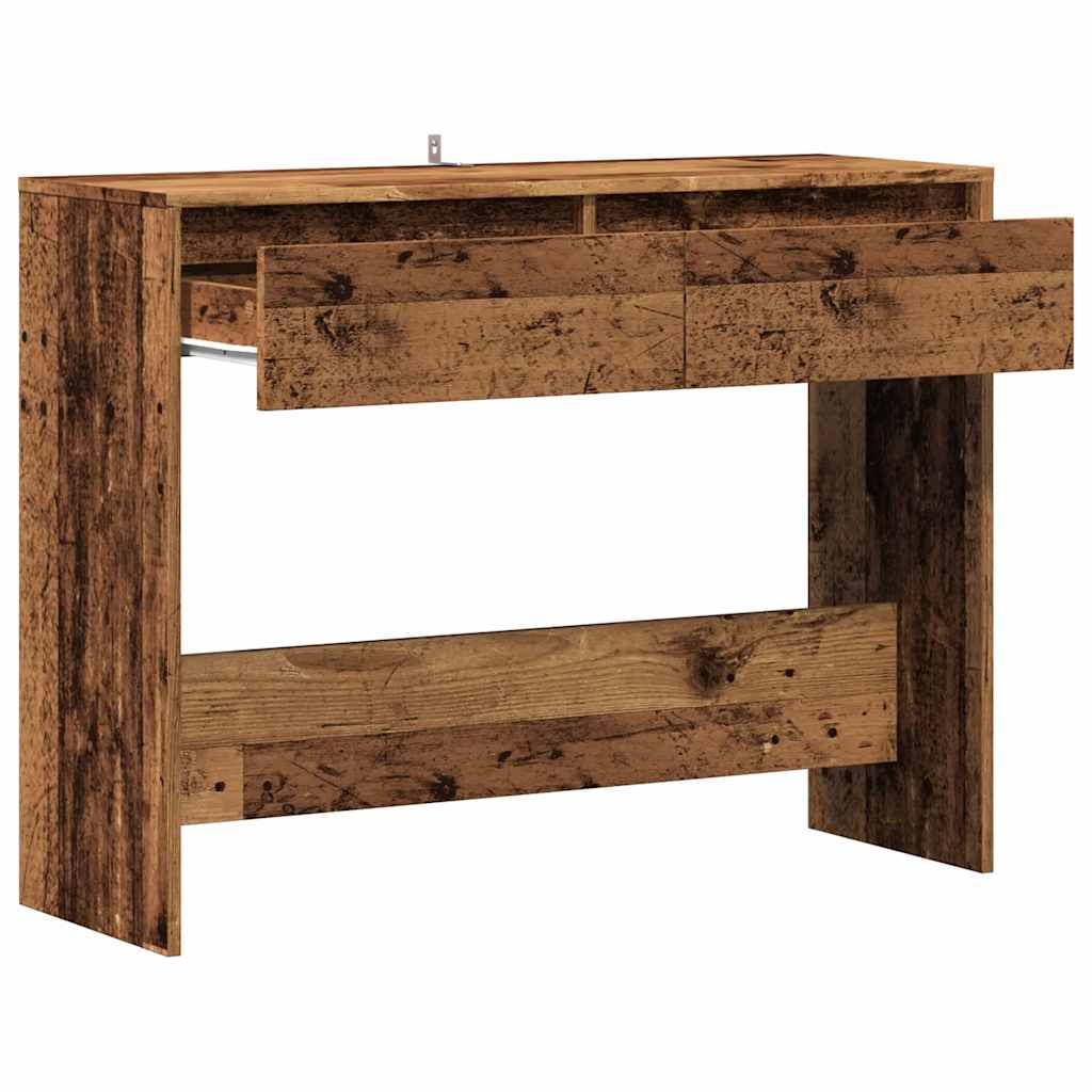 konsolbord 100x35x76,5 cm konstrueret træ antikt træ