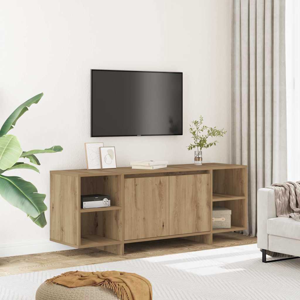 tv-bord 130x35x50 cm konstrueret træ kunsteg