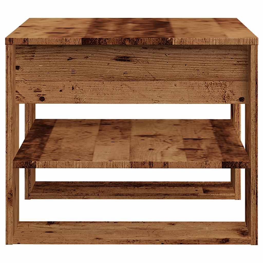 sofabord 55,5x55x45 cm konstrueret træ antikt træ