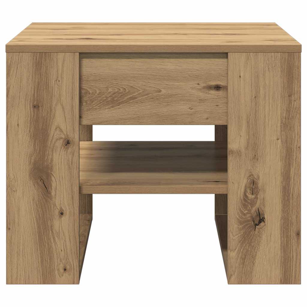 sofabord 55,5x55x45 cm konstrueret træ kunsteg