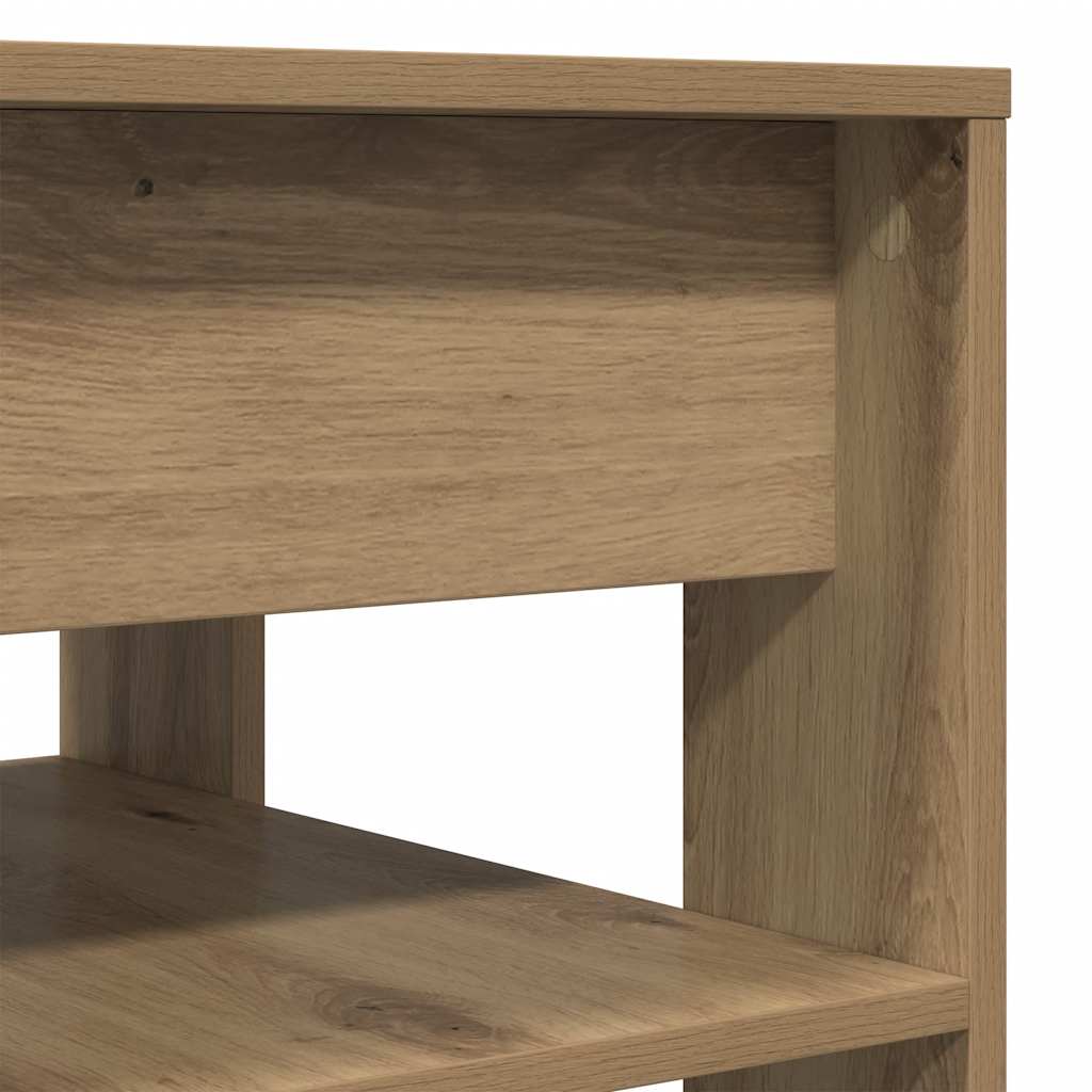 sofabord 55,5x55x45 cm konstrueret træ kunsteg