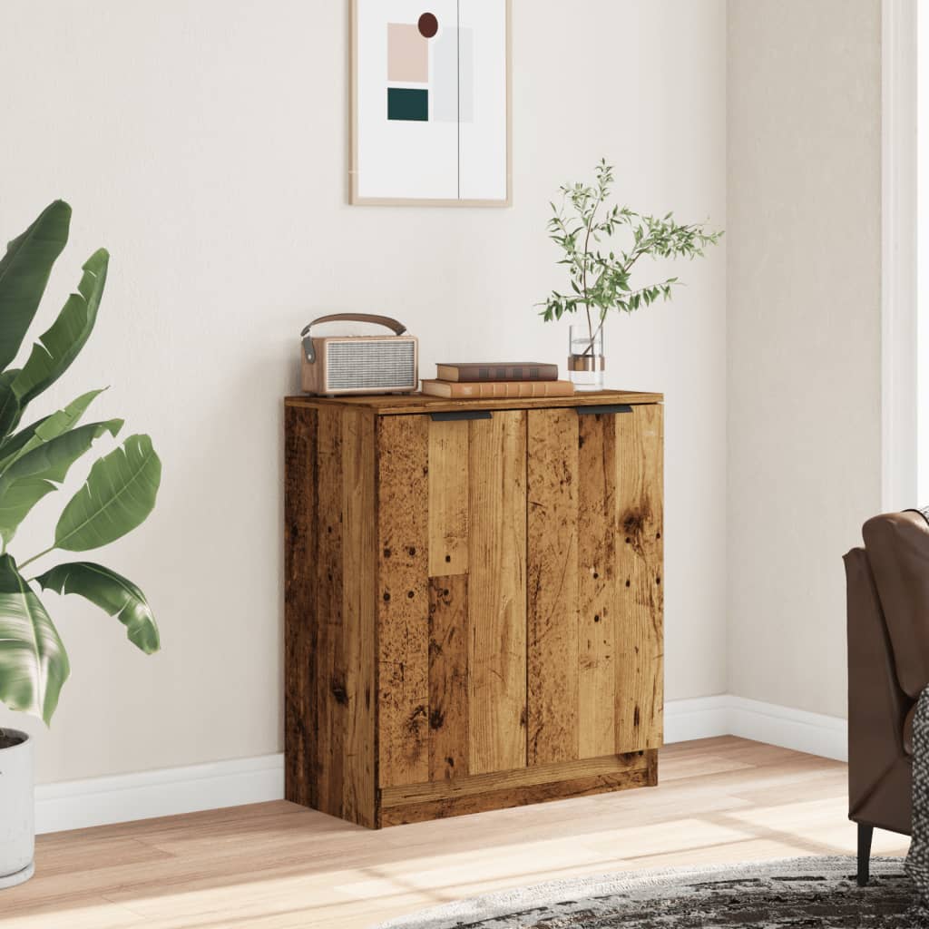 skænk 60x30x70 cm konstrueret træ antikt trælook