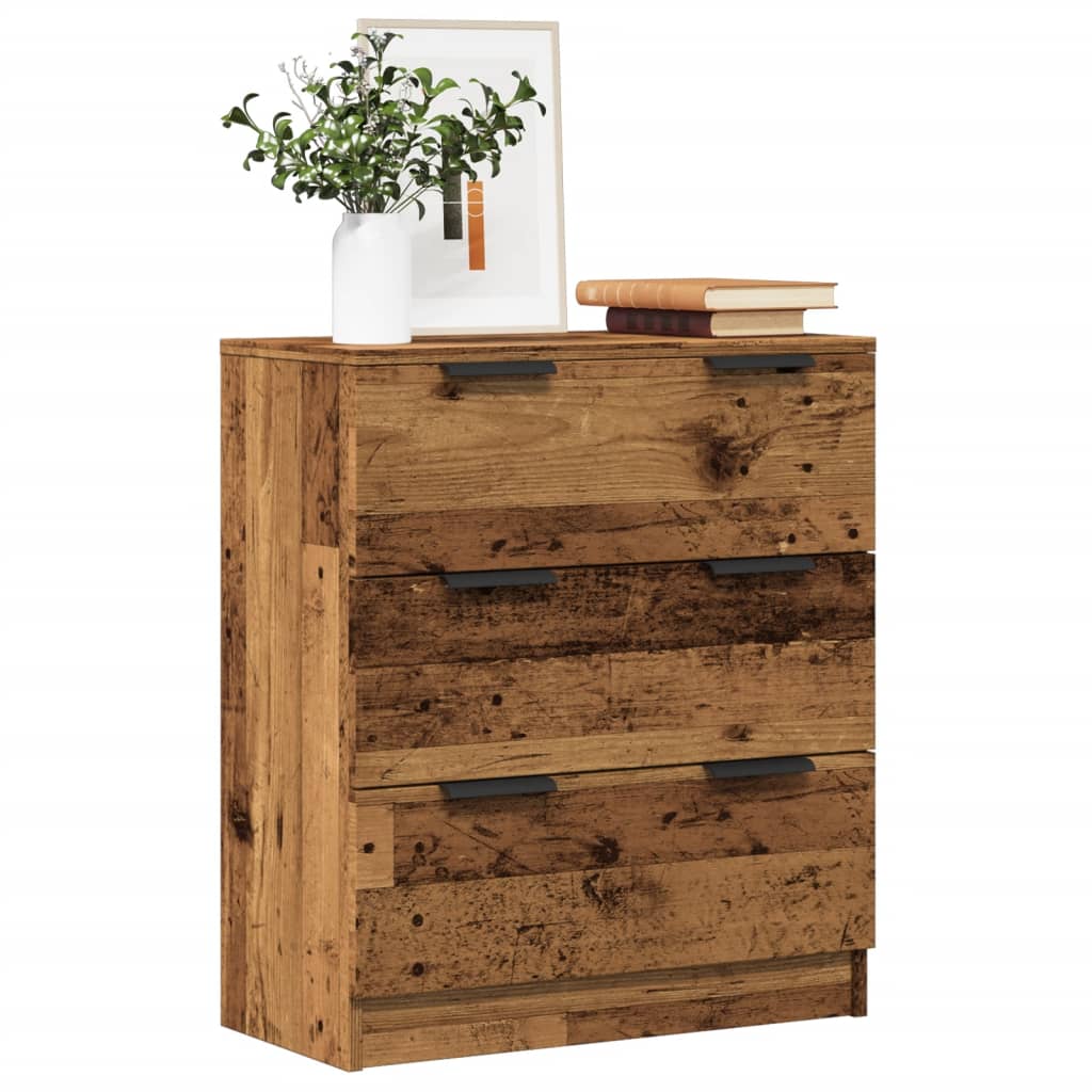 skænk 60x30x70 cm konstrueret træ antikt trælook