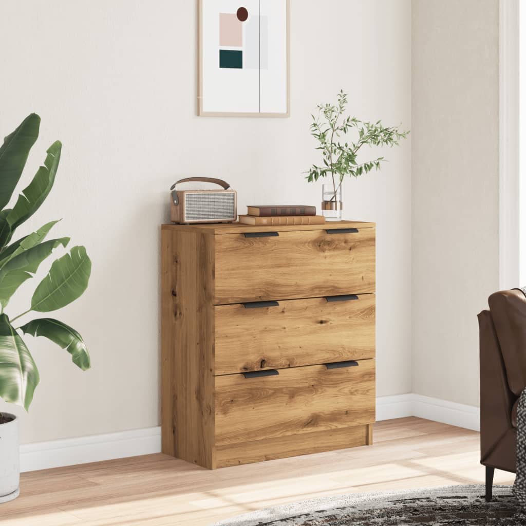 skænk 60x30x70 cm konstrueret træ kunsteg