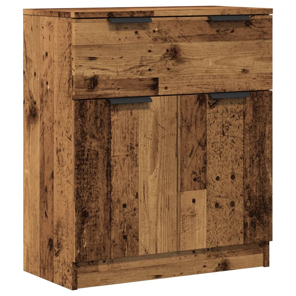 skænk 60x30x70 cm konstrueret træ antikt trælook
