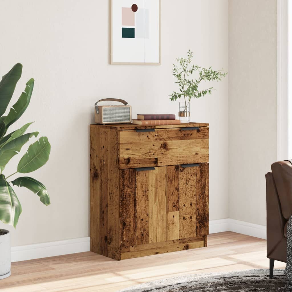 skænk 60x30x70 cm konstrueret træ antikt trælook