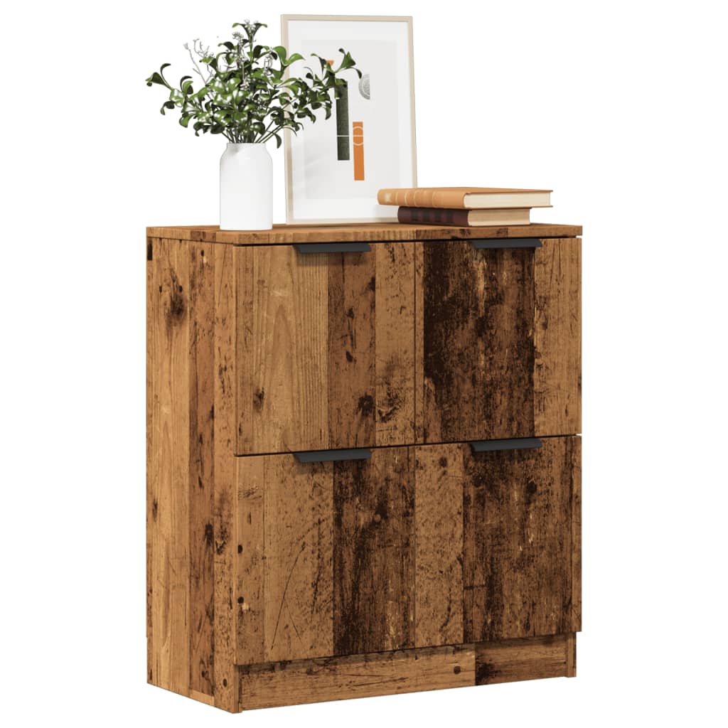 skænk 60x30x70 cm konstrueret træ antikt trælook