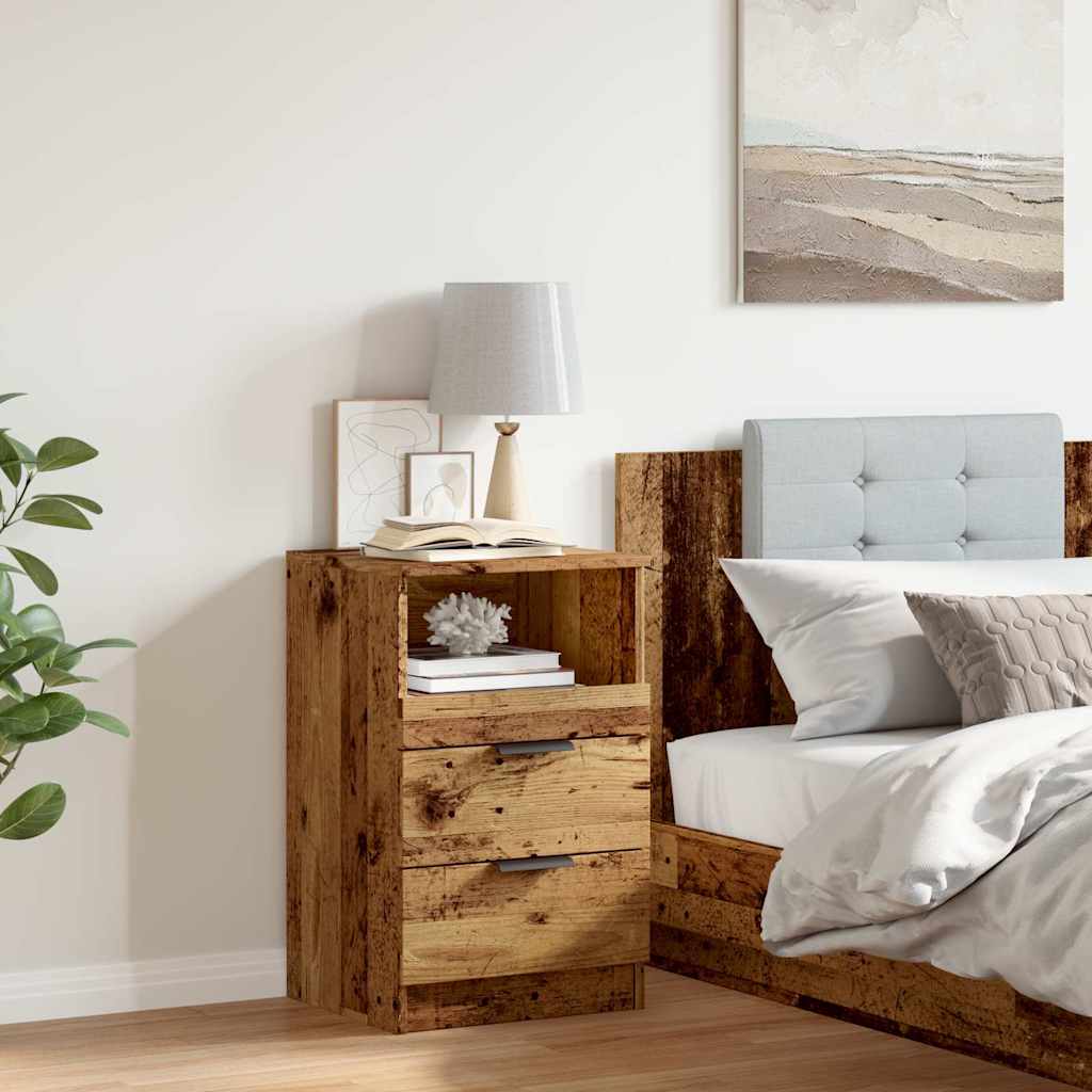 Bedside Cabinet Gammelt træ Medium Engineered wood