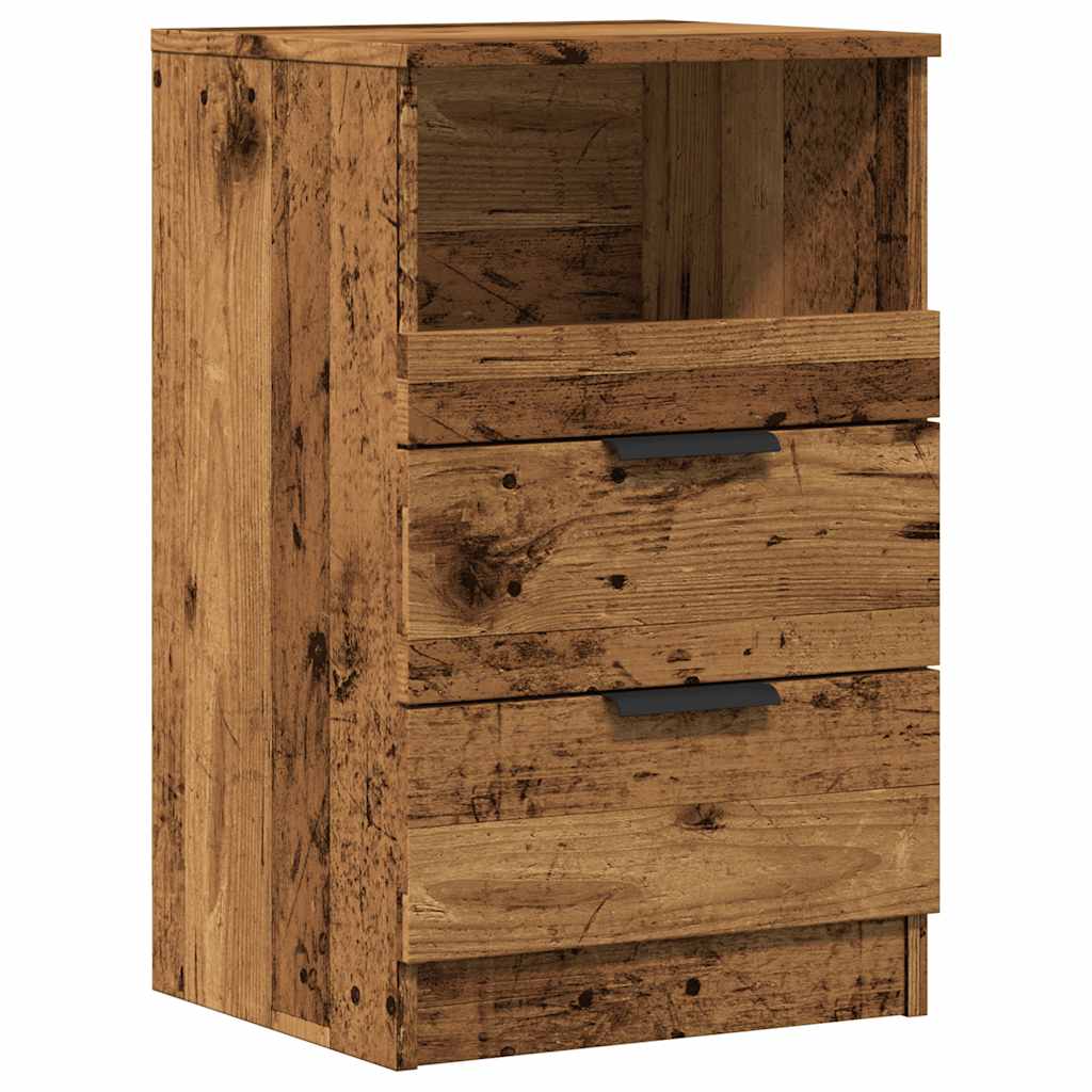 Bedside Cabinet 2 stk. Gammelt træ Small Engineered wood