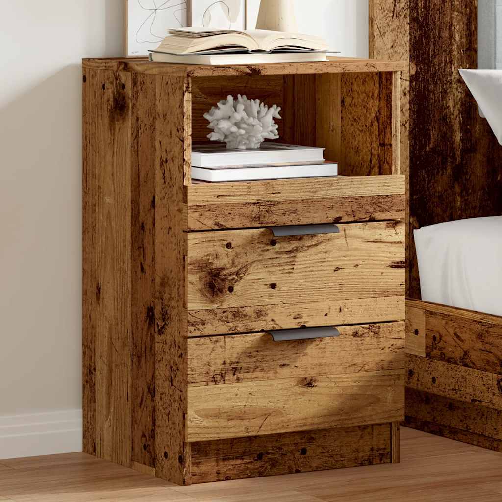Bedside Cabinet 2 stk. Gammelt træ Small Engineered wood