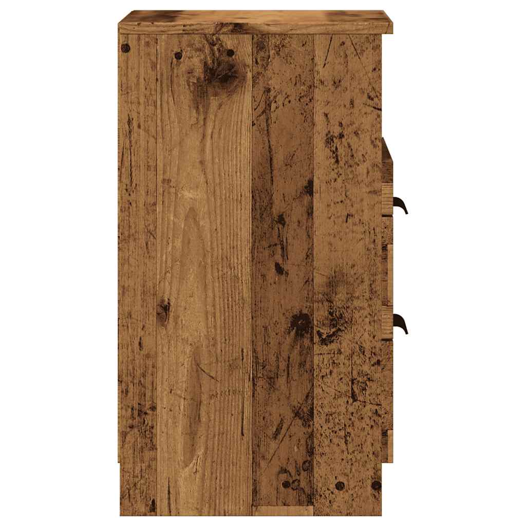 Bedside Cabinet 2 stk. Gammelt træ Small Engineered wood