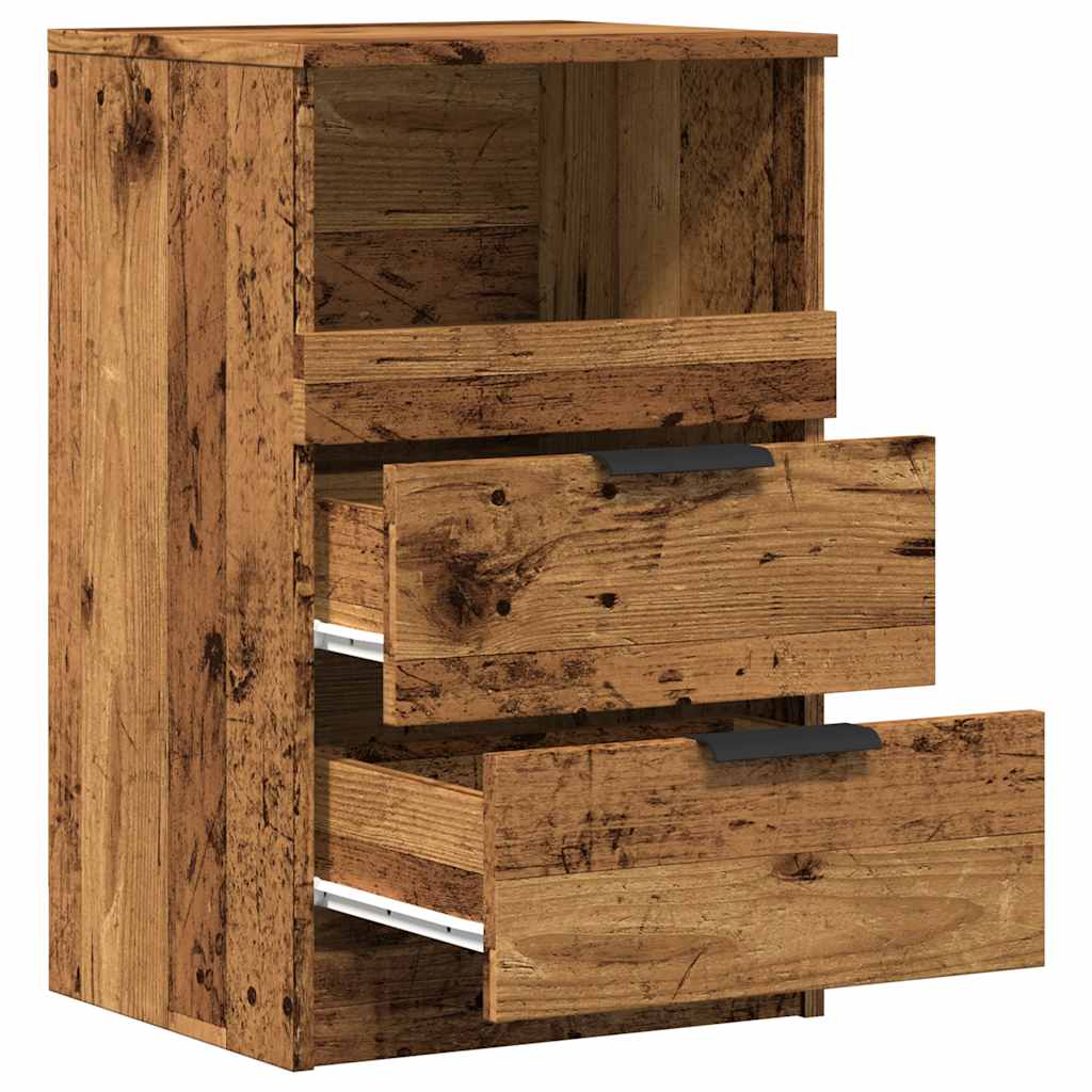 Bedside Cabinet 2 stk. Gammelt træ Small Engineered wood