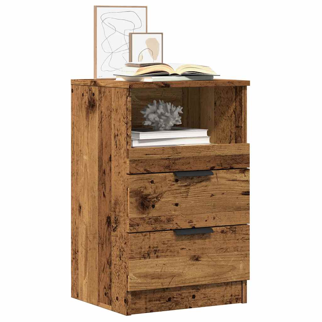 Bedside Cabinet 2 stk. Gammelt træ Small Engineered wood