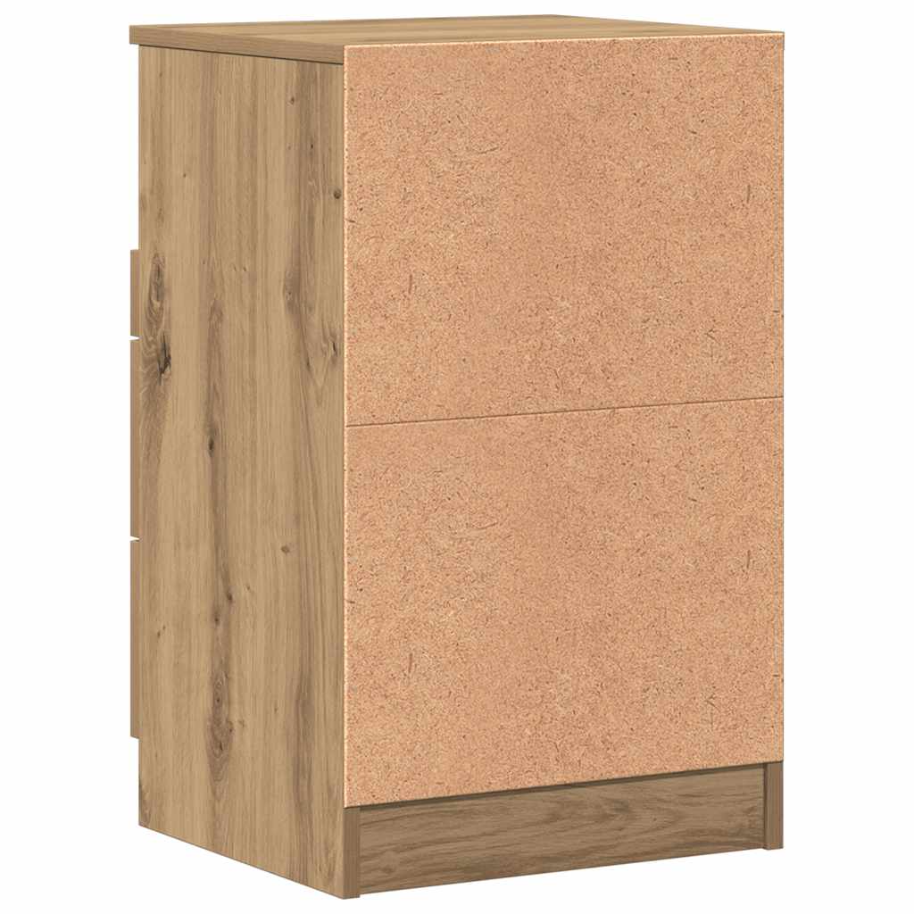 sengeborde 2 stk. 40x36x65 cm konstrueret træ kunsteg