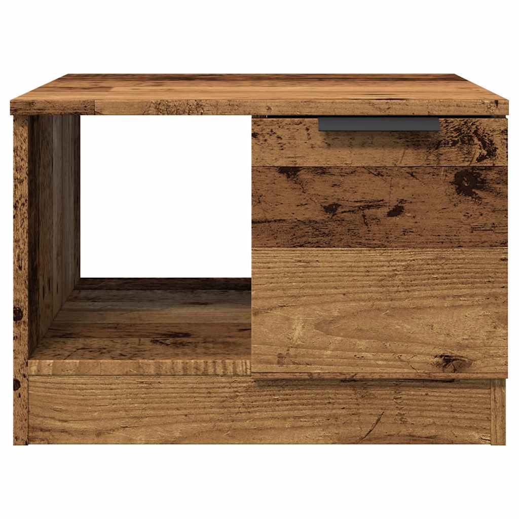 sofabord 50x50x36 cm konstrueret træ antikt træ