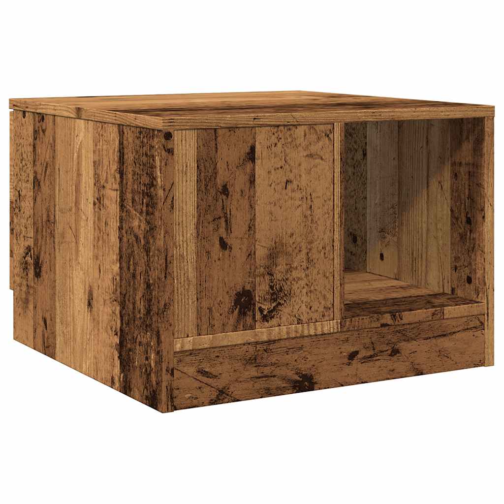 sofabord 50x50x36 cm konstrueret træ antikt træ