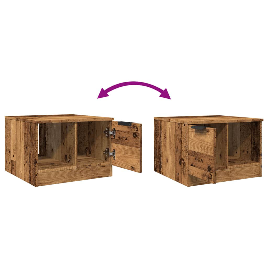 sofabord 50x50x36 cm konstrueret træ antikt træ
