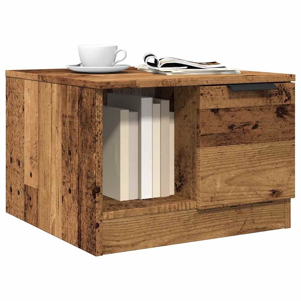 sofabord 50x50x36 cm konstrueret træ antikt træ