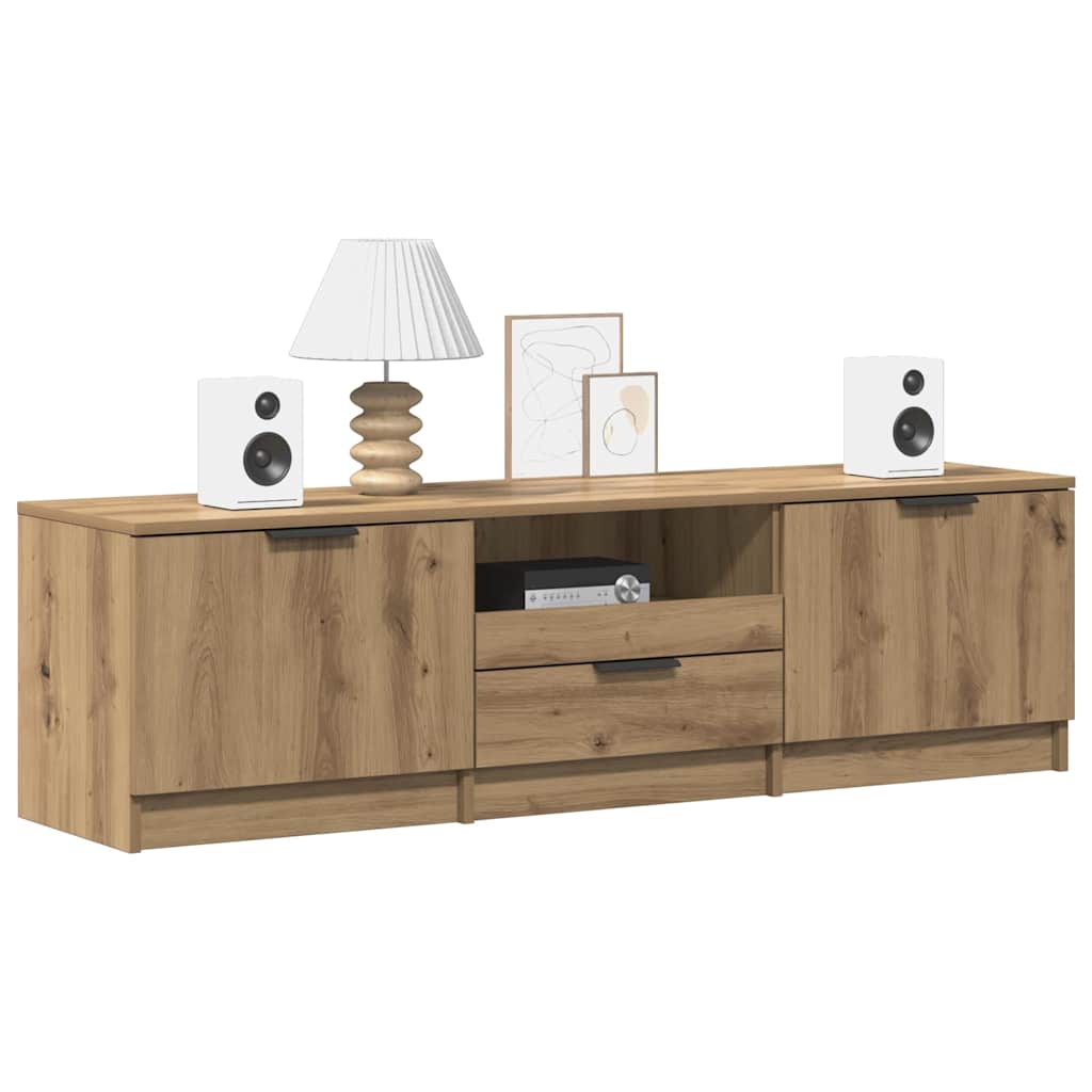 TV-skab håndlavet eg 140x35x40 cm konstrueret træ
