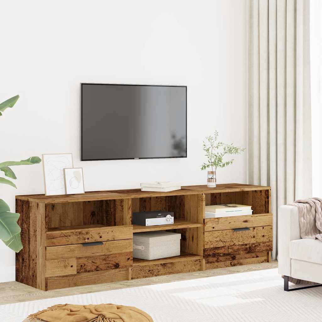 tv-bord 150x33,5x45 cm konstrueret træ gammelt trælook