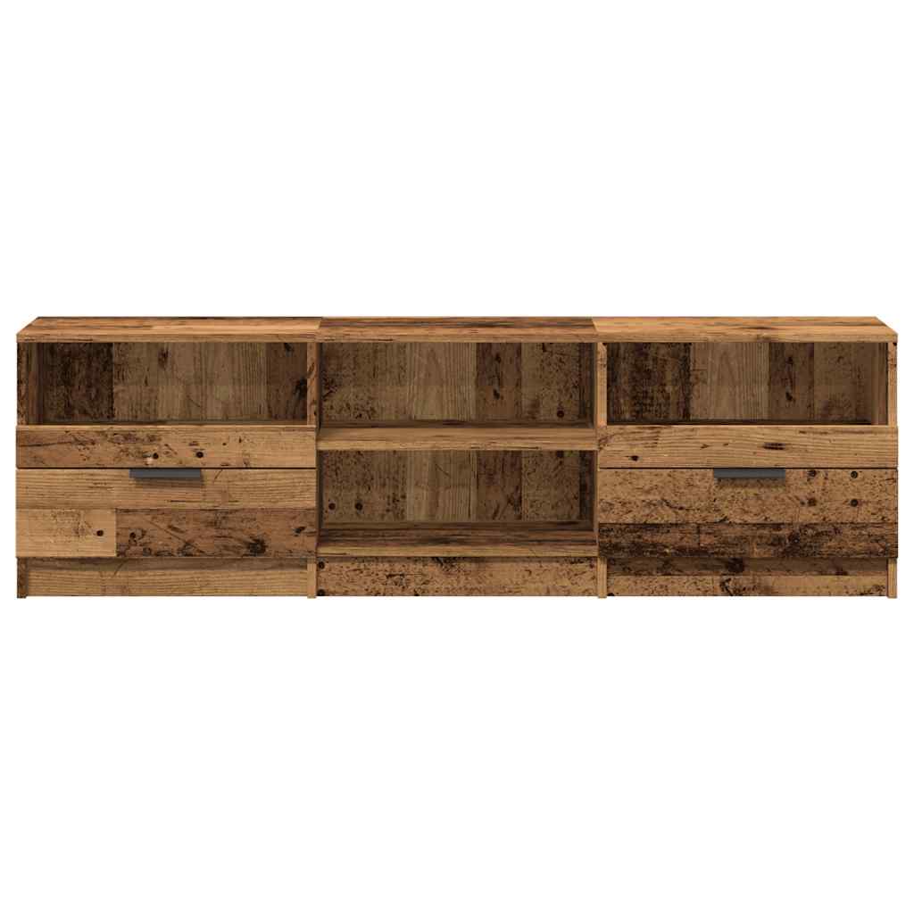 tv-bord 150x33,5x45 cm konstrueret træ gammelt trælook