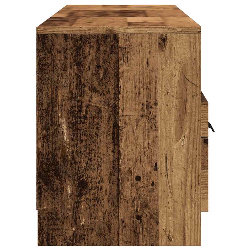 tv-bord 150x33,5x45 cm konstrueret træ gammelt trælook
