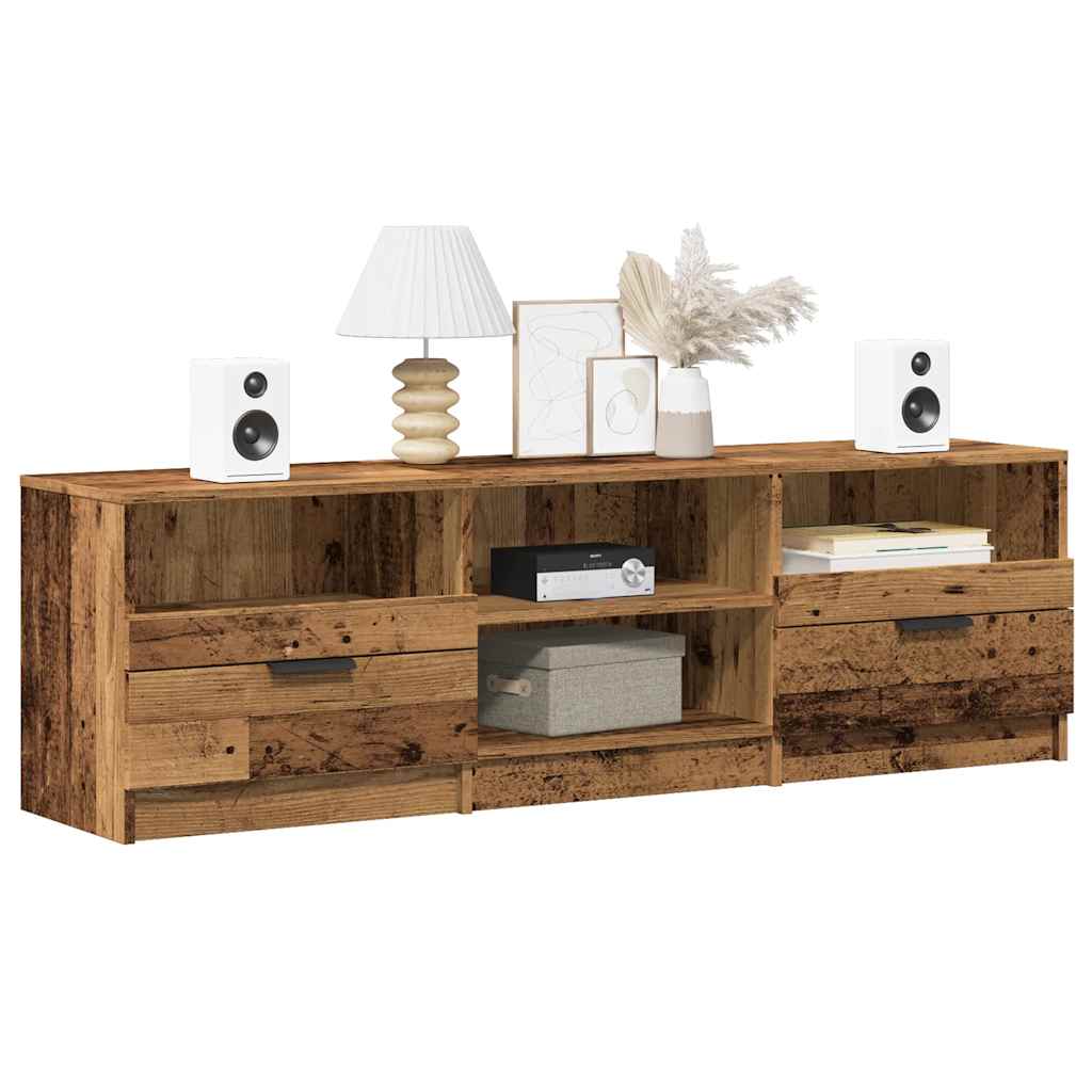 tv-bord 150x33,5x45 cm konstrueret træ gammelt trælook