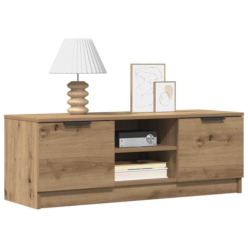 tv-bord 102x35x36,5 cm konstrueret træ kunsteg
