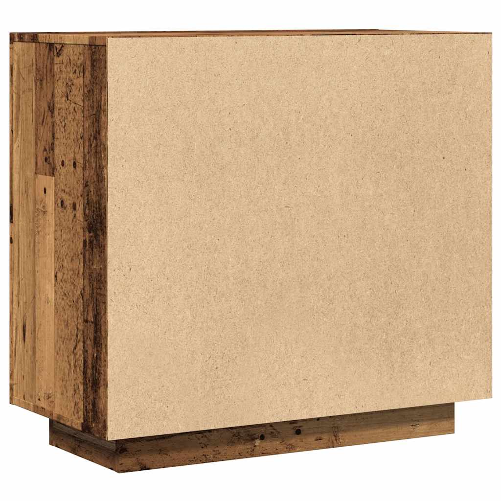 skænk 80x40x75 cm konstrueret træ gammelt trælook