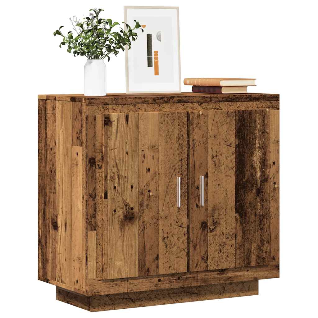 skænk 80x40x75 cm konstrueret træ gammelt trælook