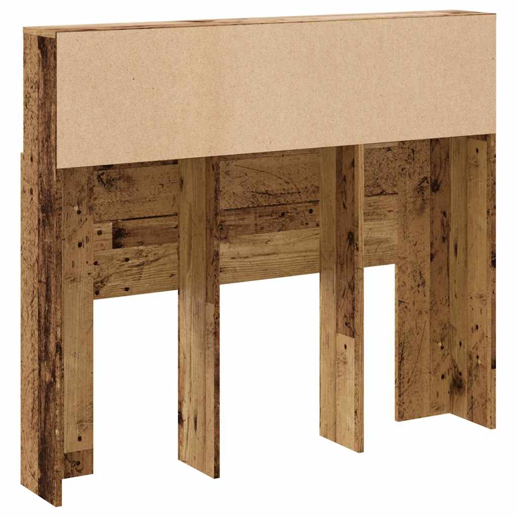 sengegavl med opbevaring 120x19x103,5 cm konstrueret træ