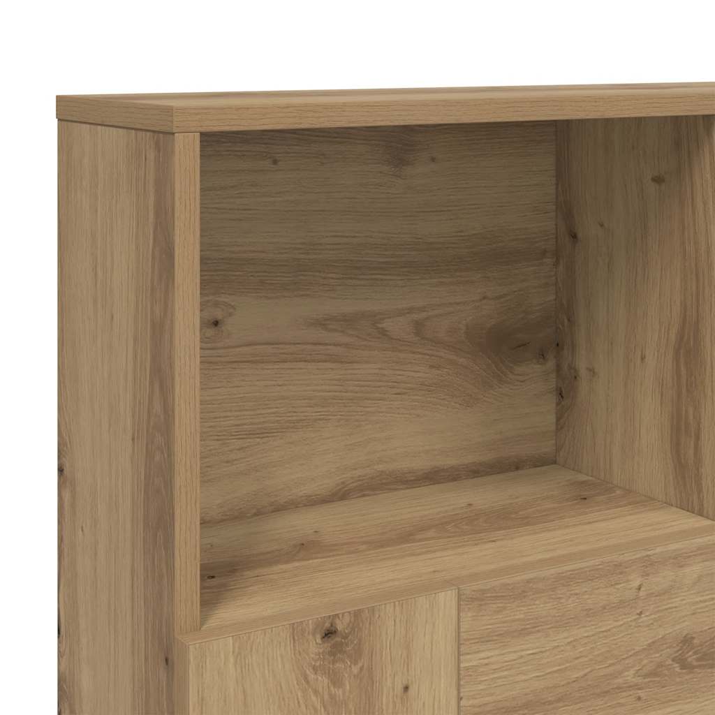sengegavl med opbevaring 120x19x103,5cm konstrueret træ kunsteg